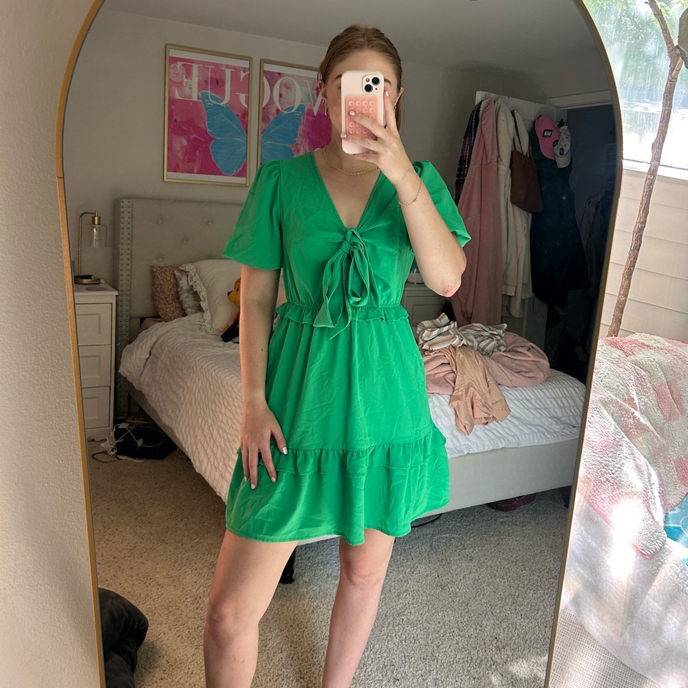 Nordstrom/ Vero Moda Green Mini Dress